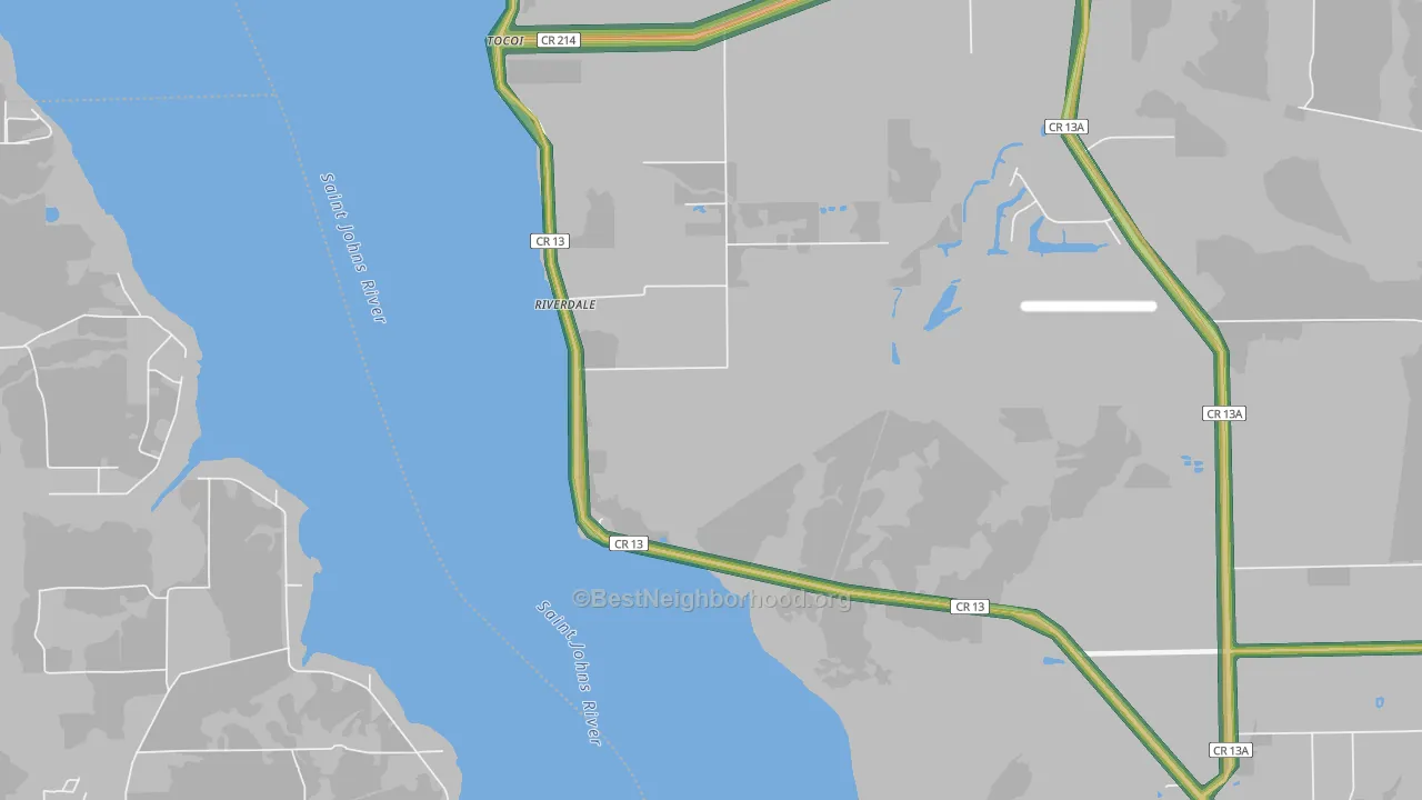 Federal Point, FL Map of Noise Levels in Federal Point