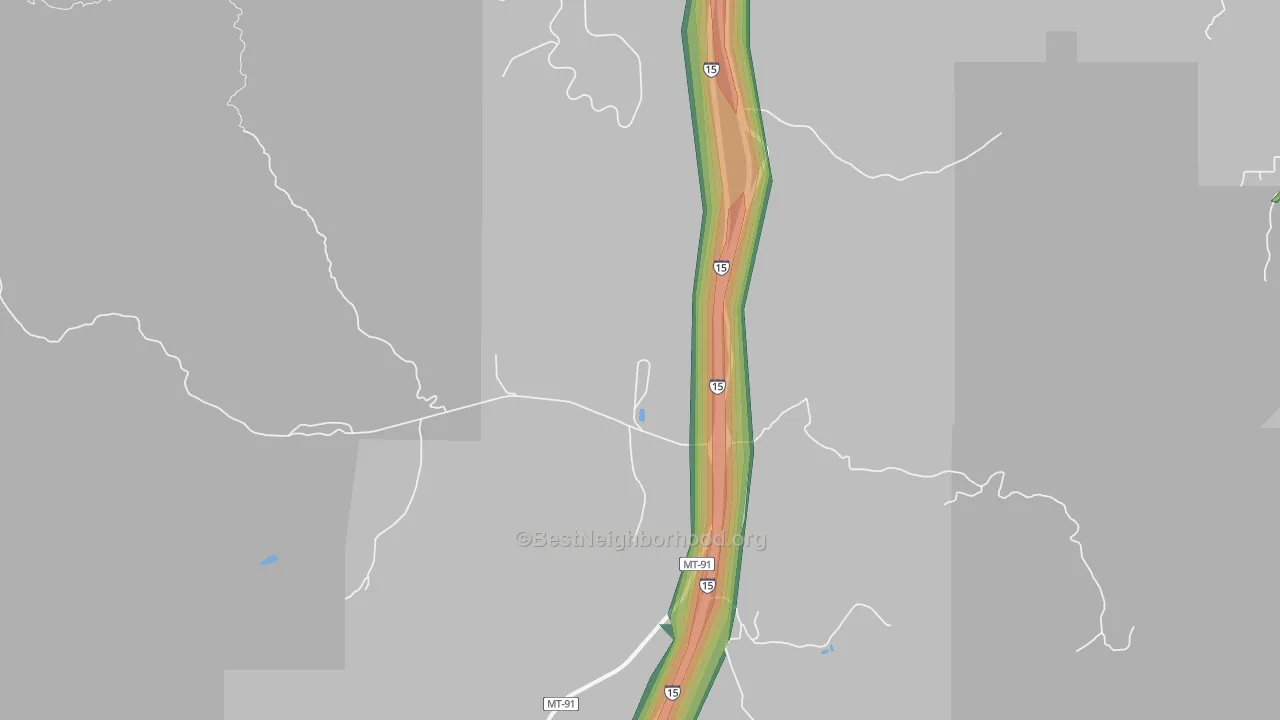 Feely, MT Map of Noise Levels in Feely