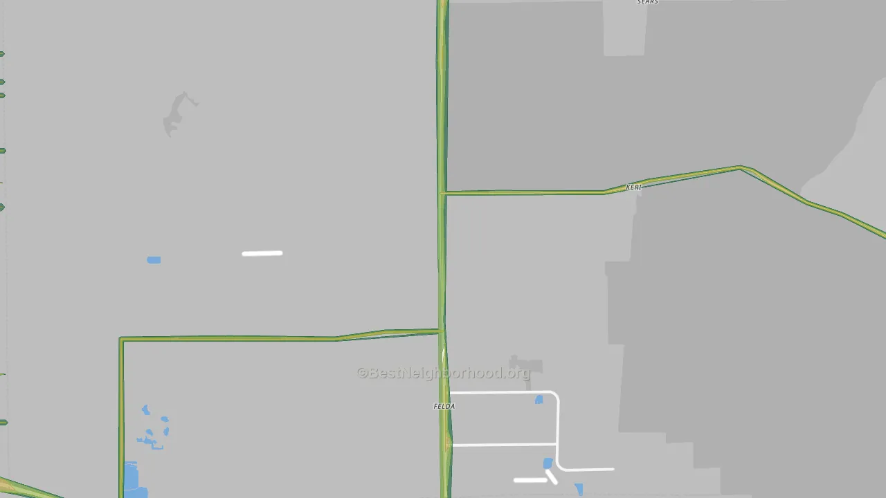 Felda, FL Map of Noise Levels in Felda
