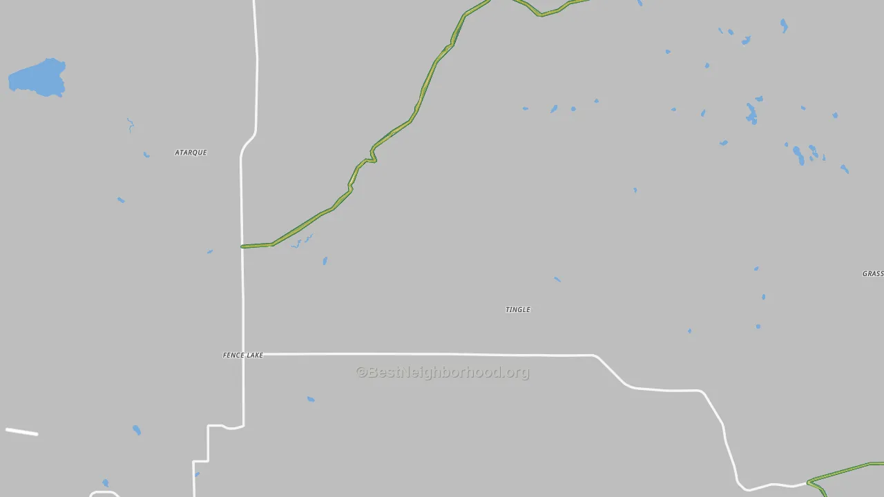 Fence Lake, NM Map of Noise Levels in Fence Lake