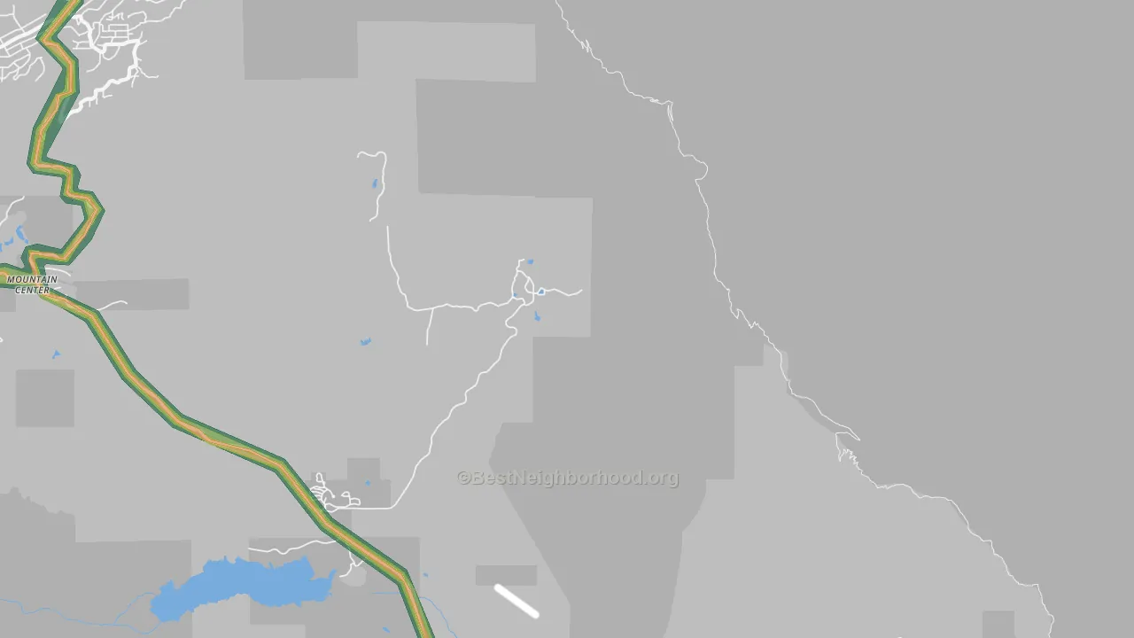 Fern Valley, CA Map of Noise Levels in Fern Valley