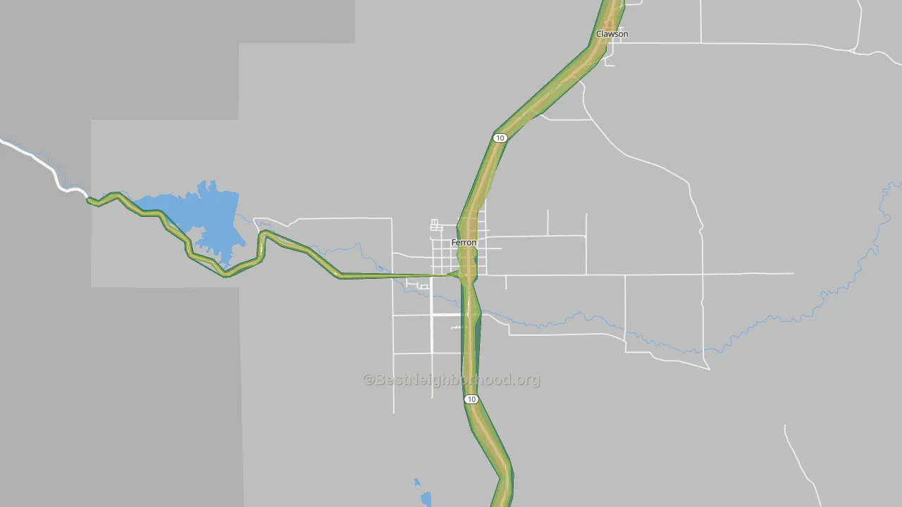 Ferron, UT Map of Noise Levels in Ferron