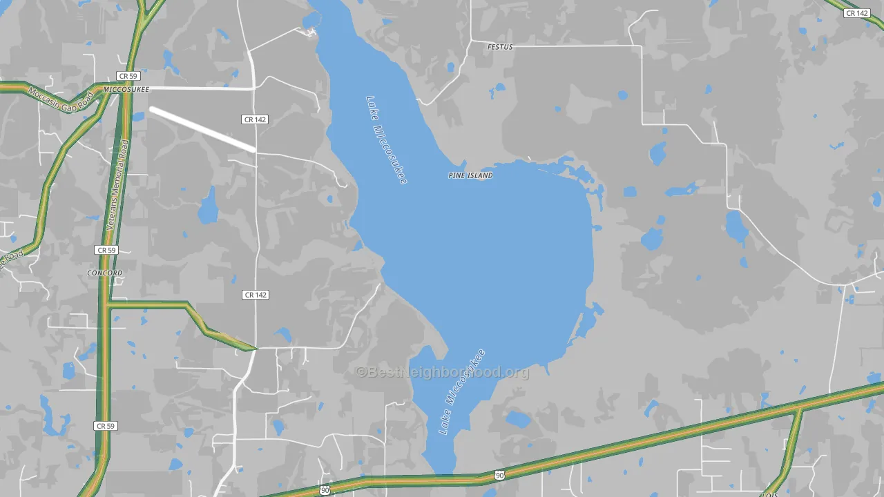 Festus, FL Map of Noise Levels in Festus