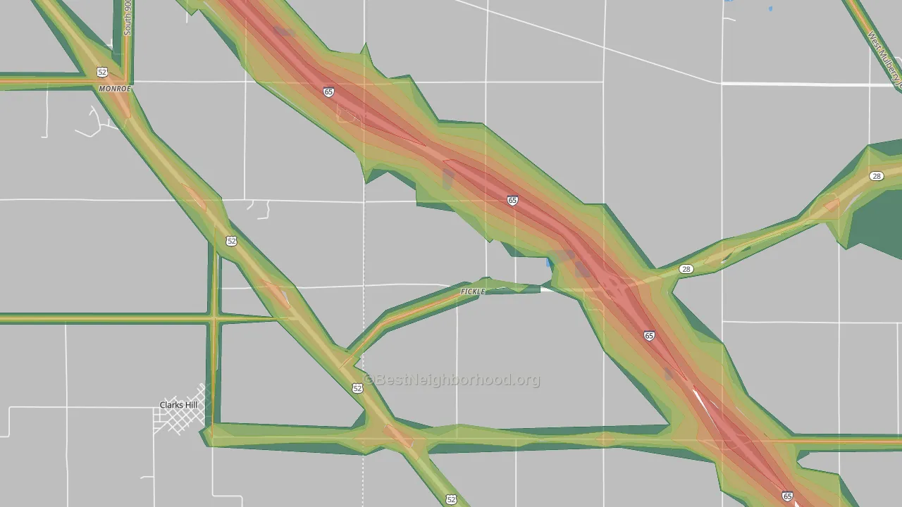 Fickle, IN Map of Noise Levels in Fickle