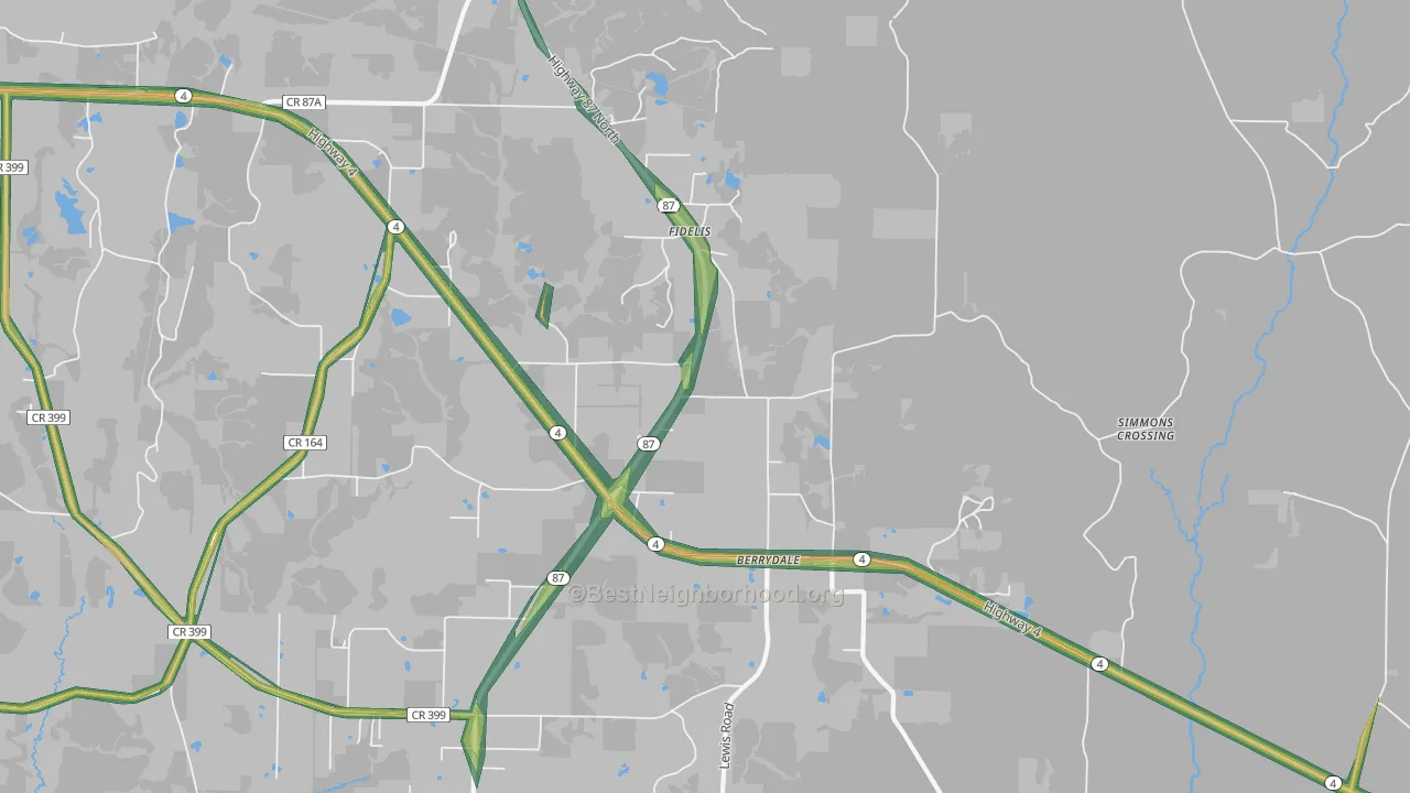 Fidelis, FL Map of Noise Levels in Fidelis