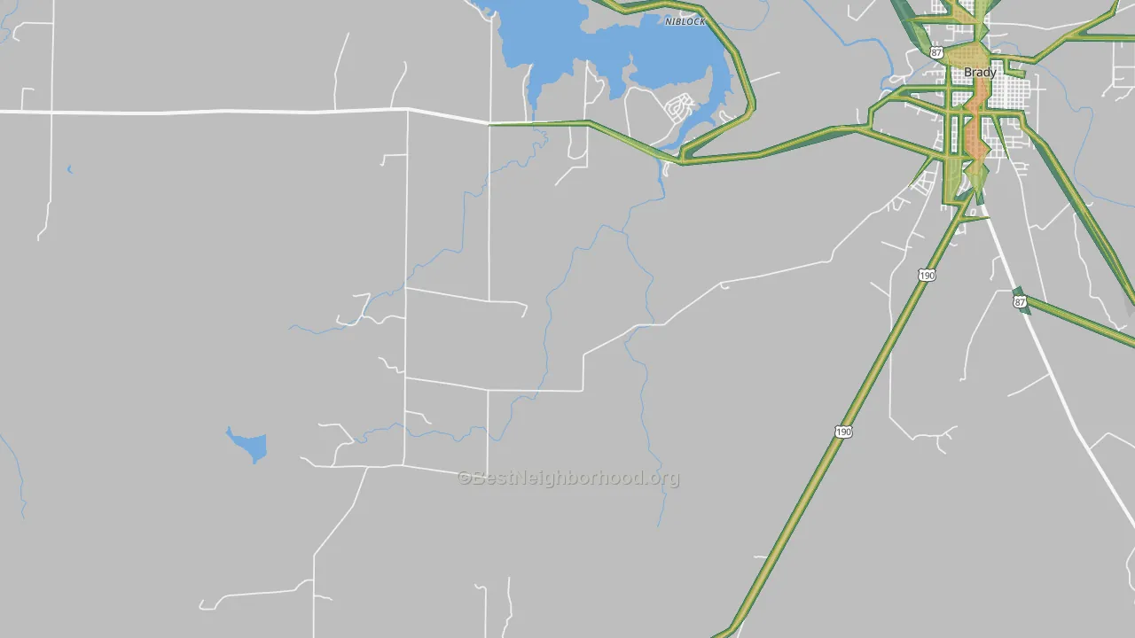 Fife, TX Map of Noise Levels in Fife