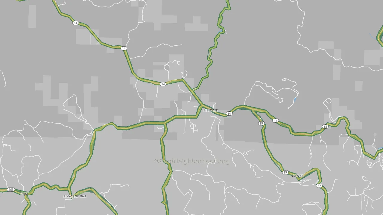 Fifty-Six, AR Map of Noise Levels in Fifty-Six