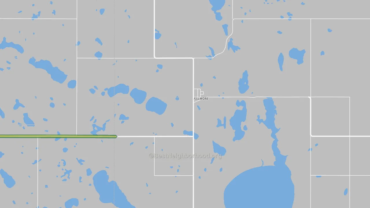 Fillmore, ND Map of Noise Levels in Fillmore