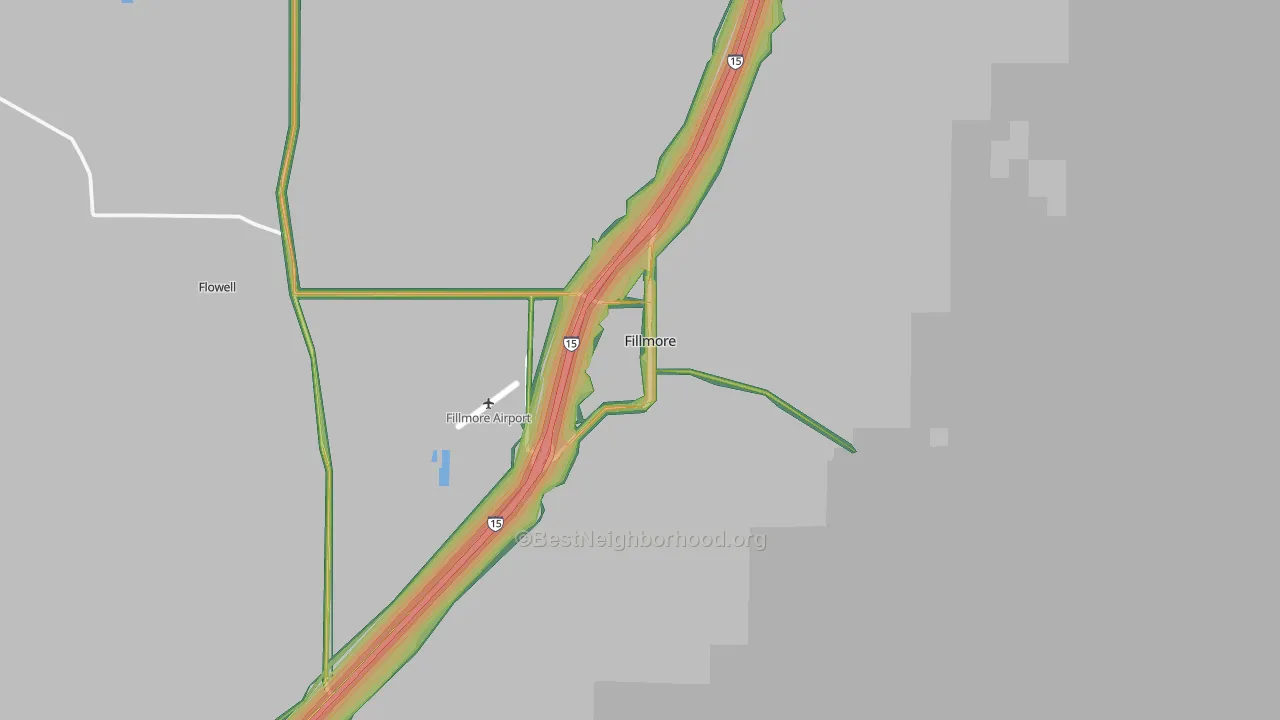 Fillmore, UT Map of Noise Levels in Fillmore