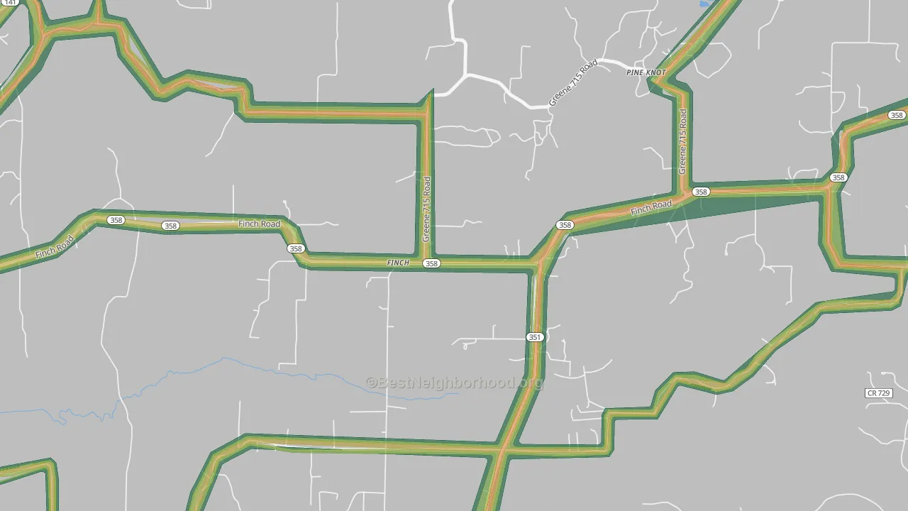 Finch, AR Map of Noise Levels in Finch