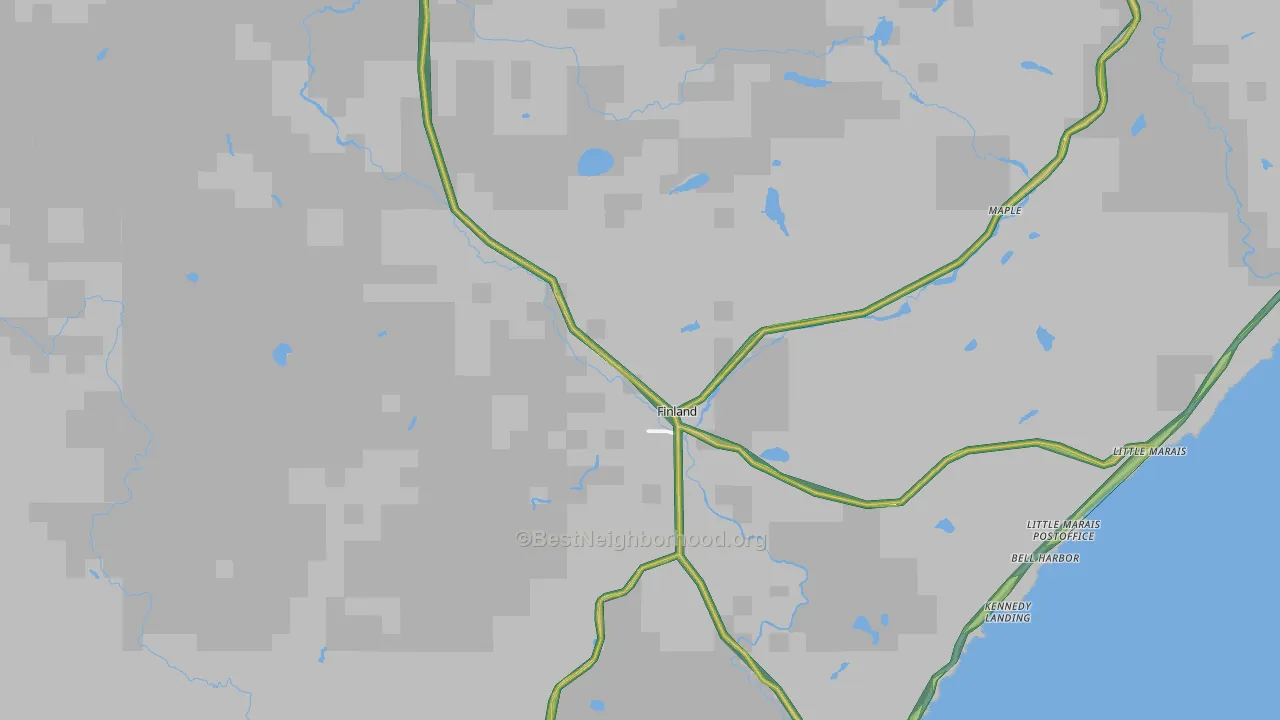 Finland, MN Map of Noise Levels in Finland