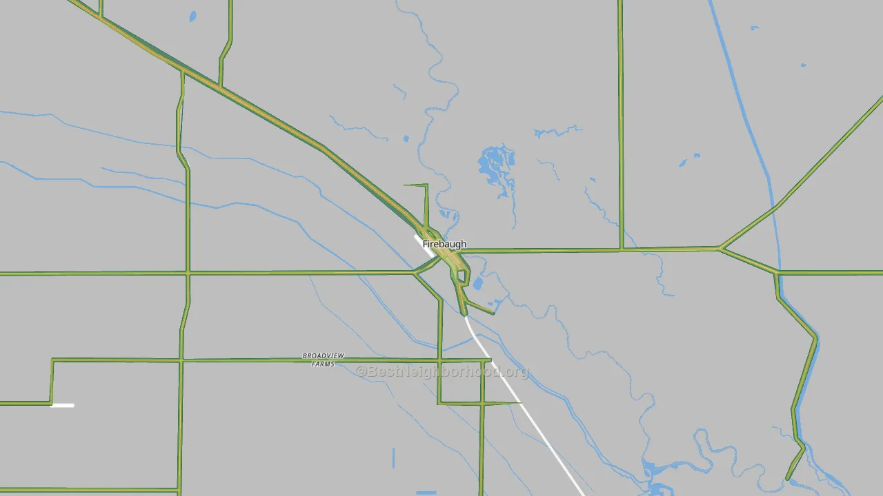 Firebaugh, CA Map of Noise Levels in Firebaugh
