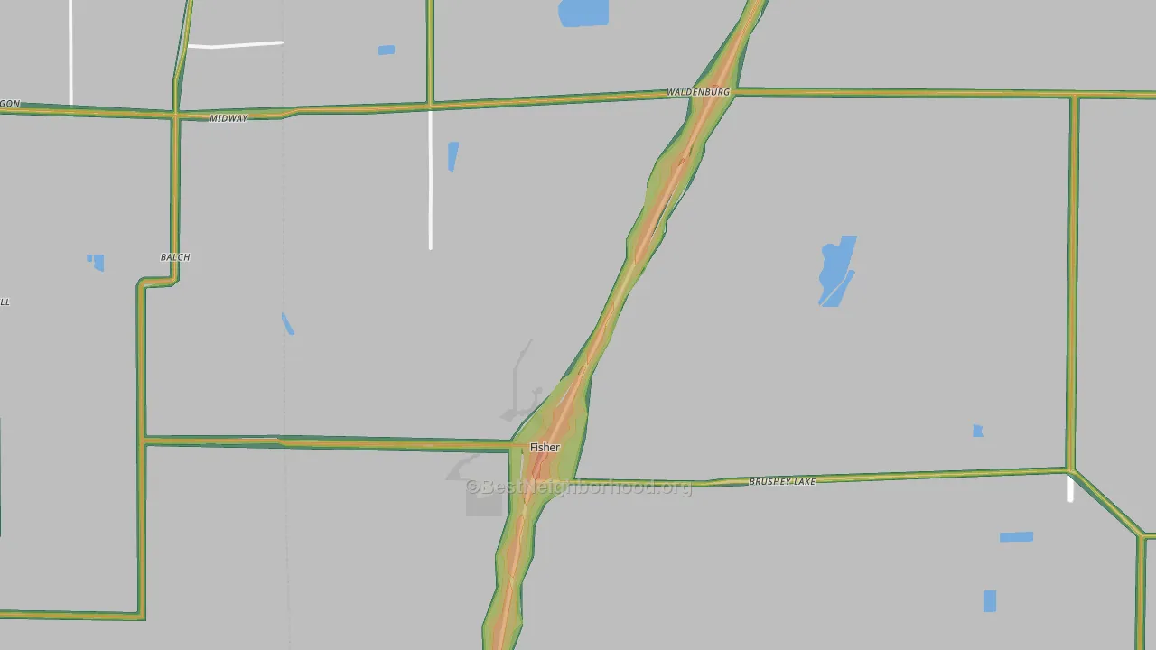 Fisher, AR Map of Noise Levels in Fisher