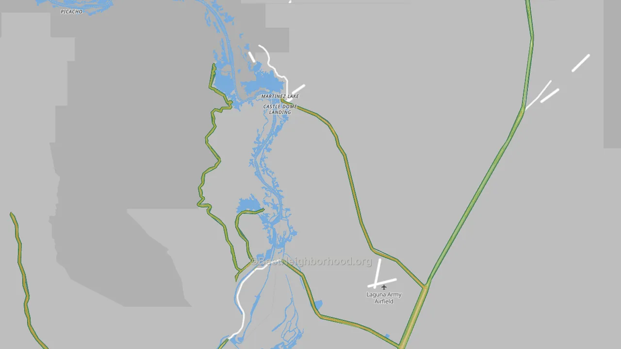 Fishers Landing, AZ Map of Noise Levels in Fishers Landing