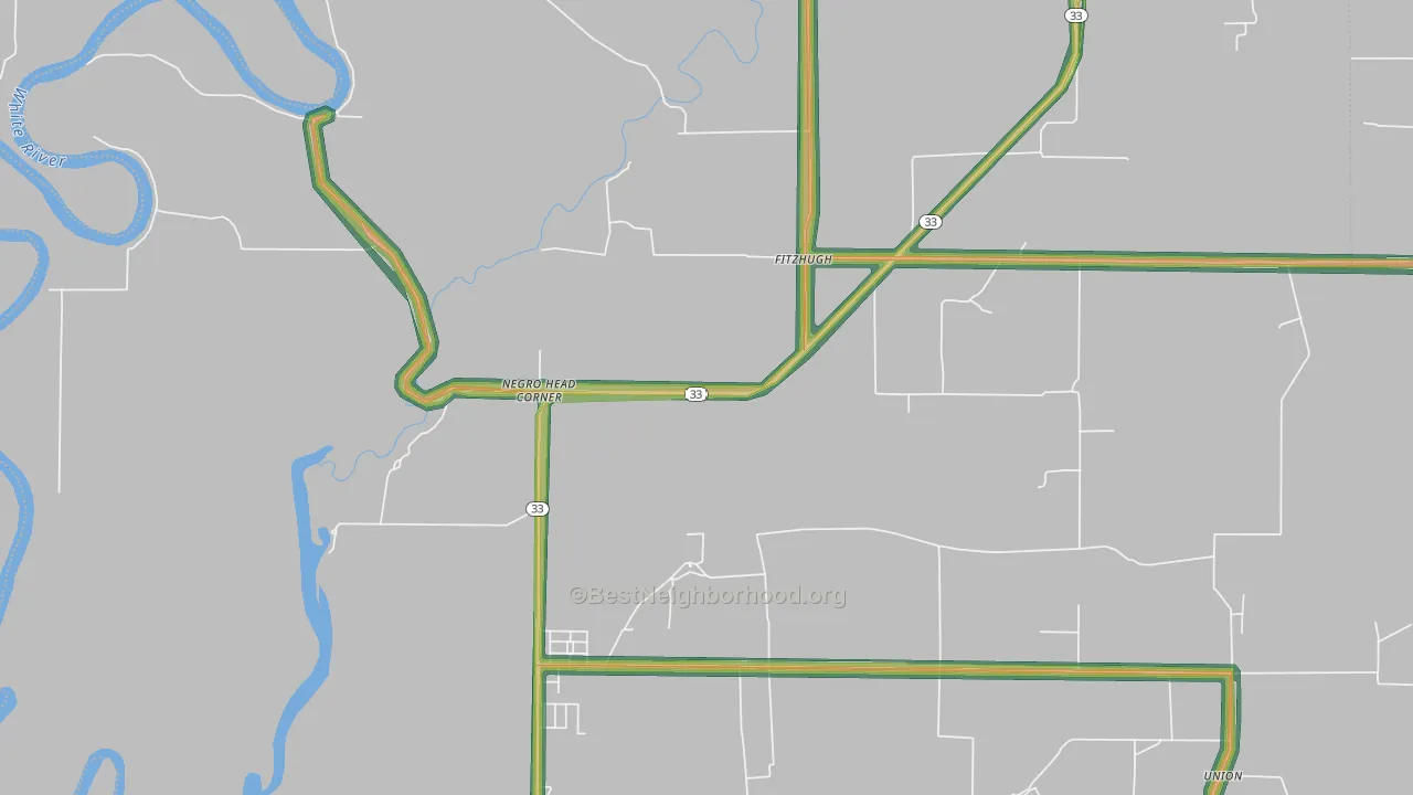 Fitzhugh, AR Map of Noise Levels in Fitzhugh
