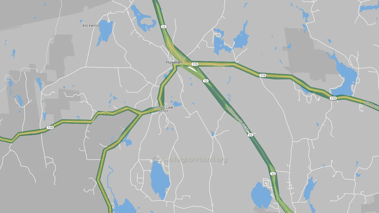 Fitzwilliam, NH Map of Noise Levels in Fitzwilliam