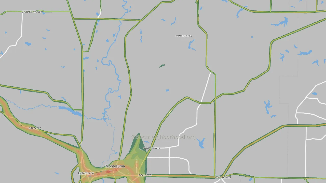 Five Points, GA Map of Noise Levels in Five Points