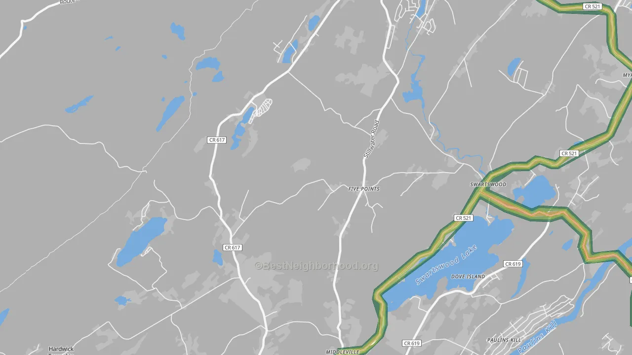 Five Points, NJ Map of Noise Levels in Five Points