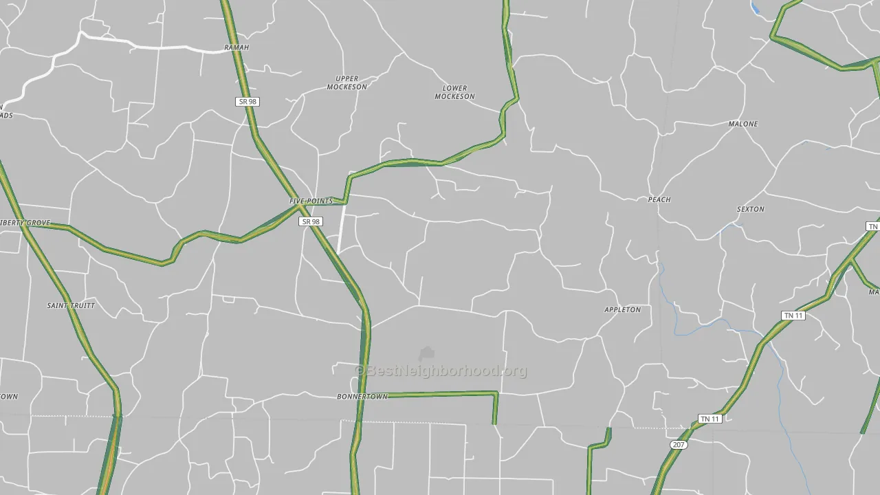 Five Points, TN Map of Noise Levels in Five Points