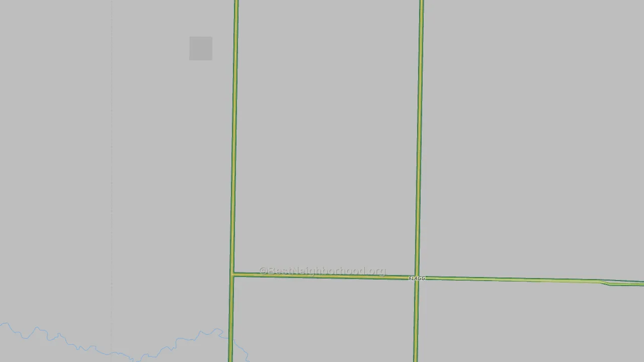 Flagg, TX Map of Noise Levels in Flagg