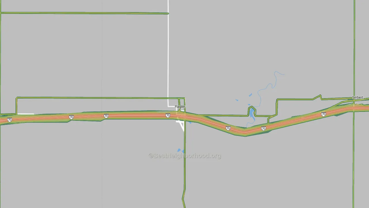Flagler, CO Map of Noise Levels in Flagler