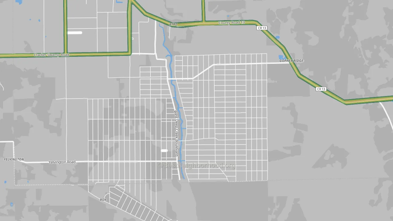 Flagler Estates, FL Map of Noise Levels in Flagler Estates