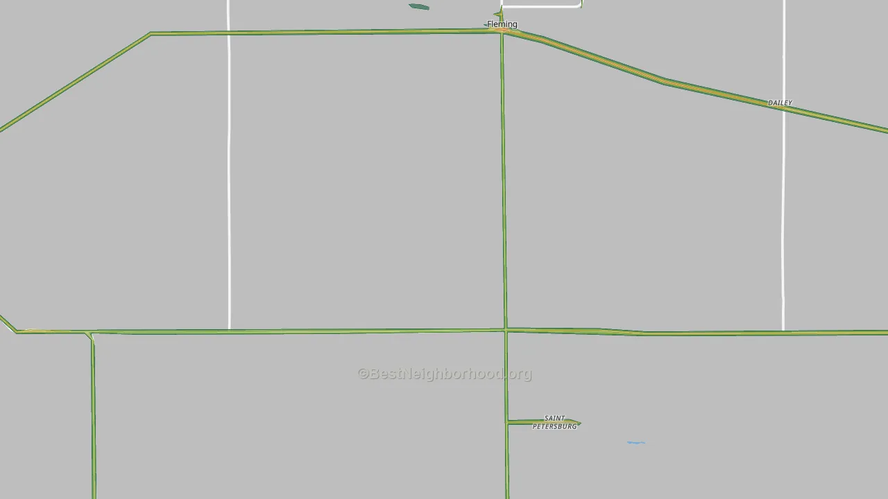 Fleming, CO Map of Noise Levels in Fleming