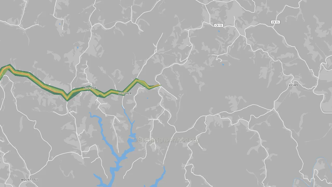 Fletcher, WV Map of Noise Levels in Fletcher