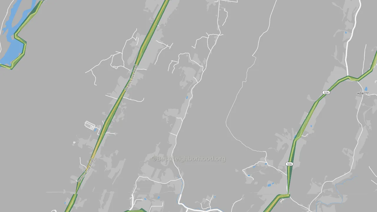 Flintstone, PA Map of Noise Levels in Flintstone