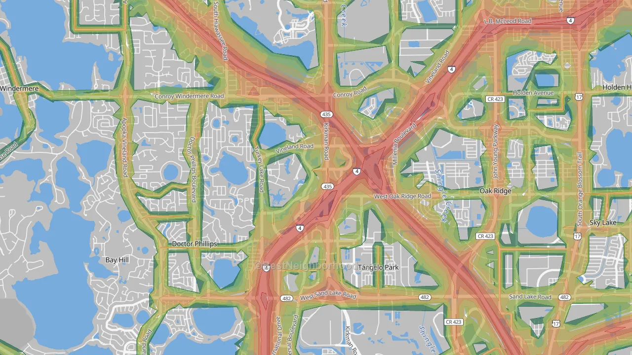 Florida Center, Orlando, FL Map of Noise Levels in Florida Center