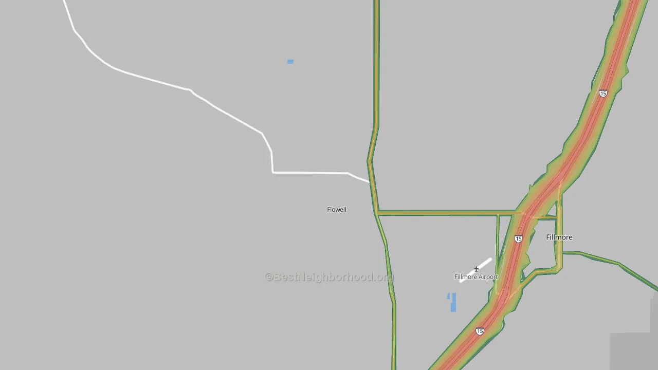 Flowell, UT Map of Noise Levels in Flowell