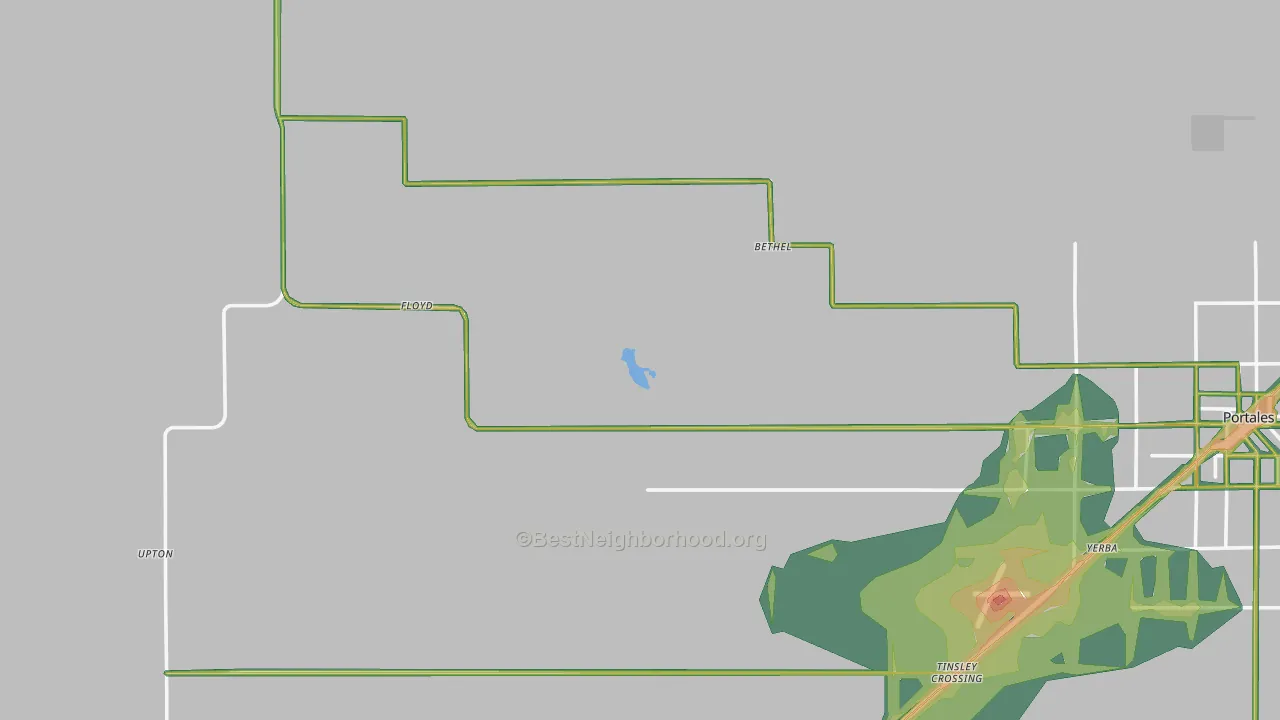 Floyd, NM Map of Noise Levels in Floyd