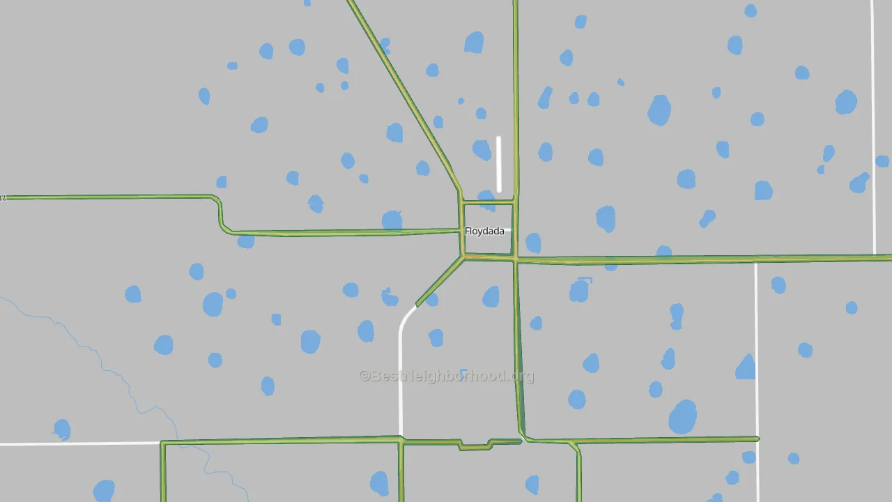 Floydada, TX Map of Noise Levels in Floydada