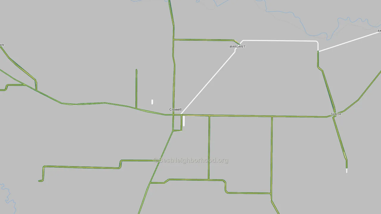Foard County, TX Map of Noise Levels in Foard County