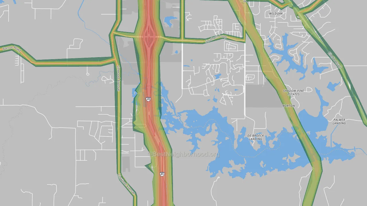 Forbing, LA Map of Noise Levels in Forbing