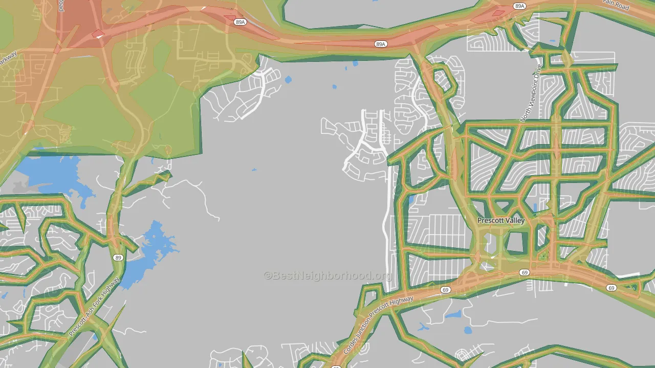 Forbing Park, AZ Map of Noise Levels in Forbing Park