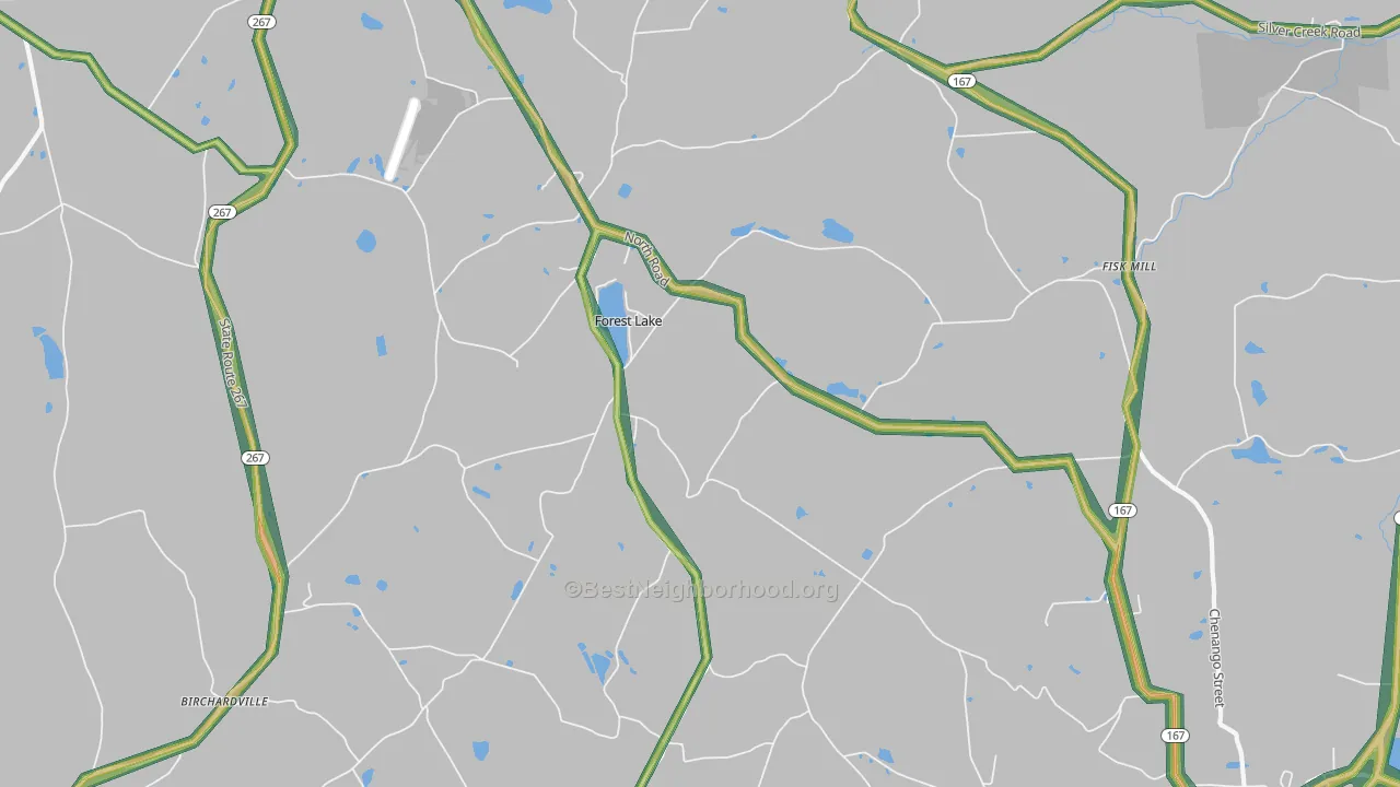 Forest Lake, PA Map of Noise Levels in Forest Lake