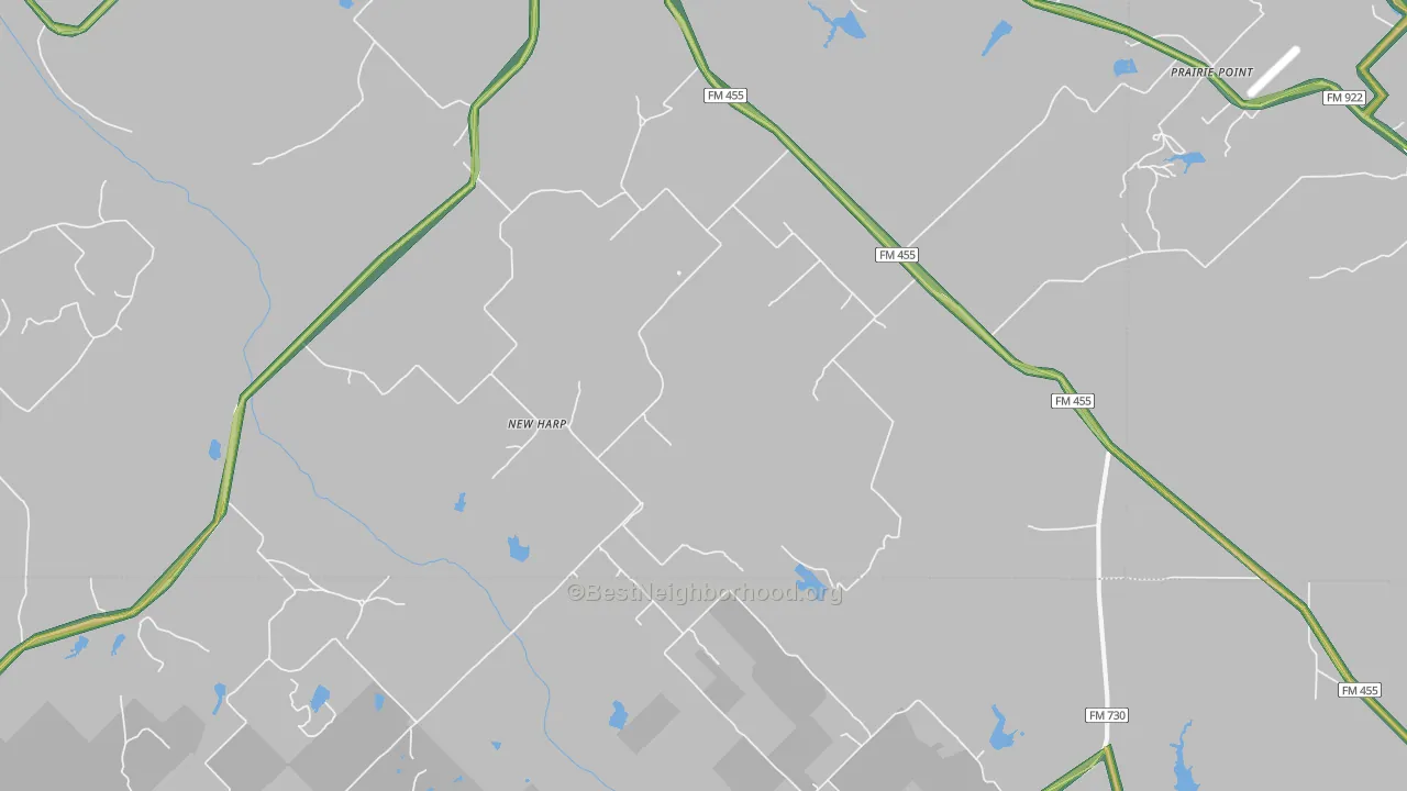 Forestburg, TX Map of Noise Levels in Forestburg