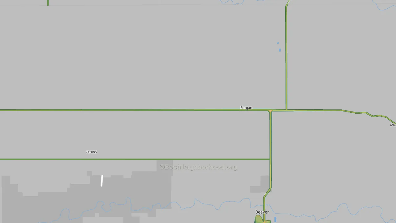 Forgan, OK Map of Noise Levels in Forgan