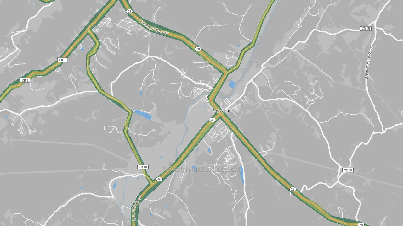 Fort Ashby, WV Map of Noise Levels in Fort Ashby
