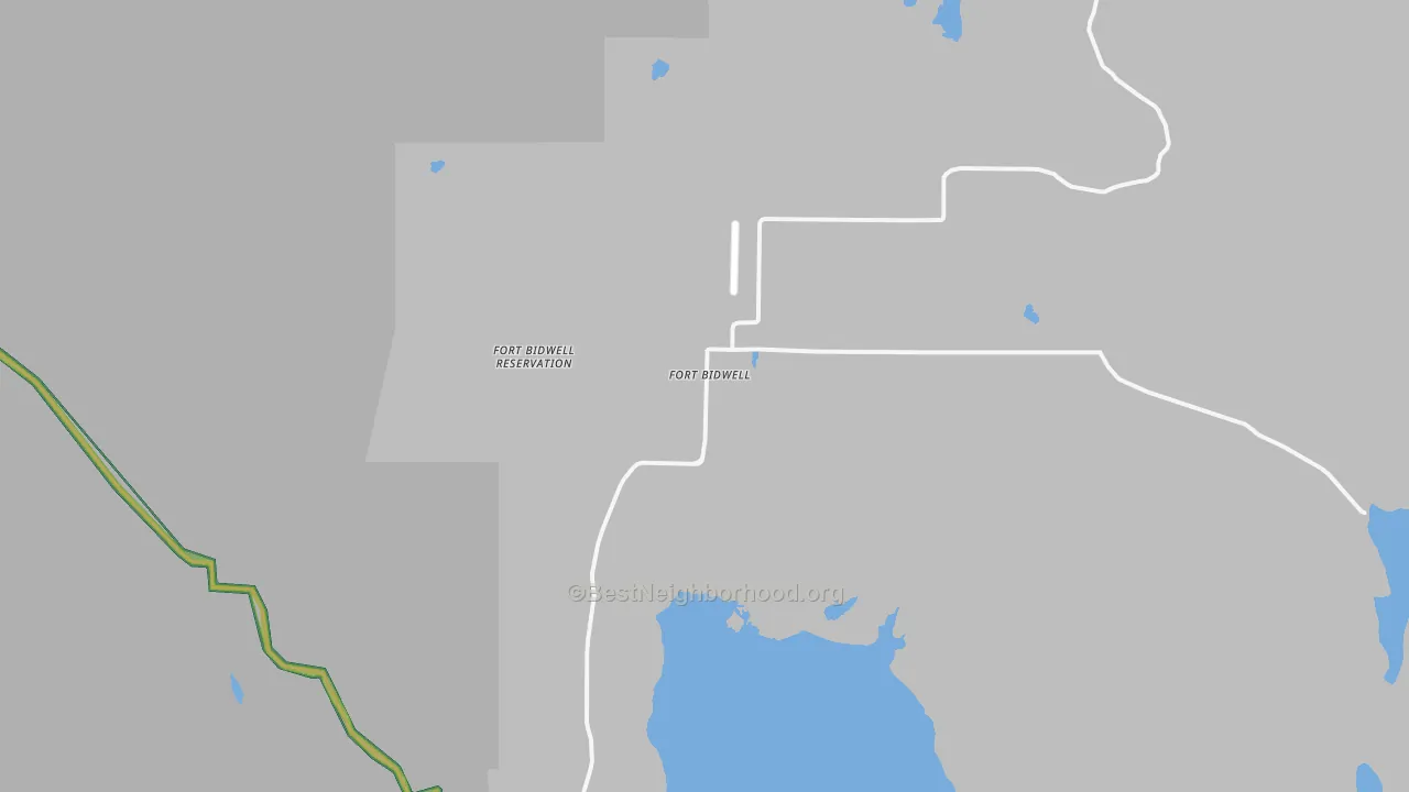 Fort Bidwell, CA Map of Noise Levels in Fort Bidwell