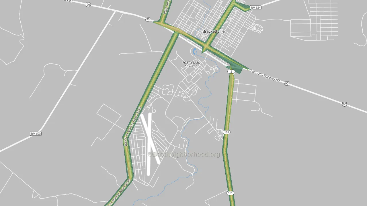 Fort Clark Springs, TX Map of Noise Levels in Fort Clark Springs