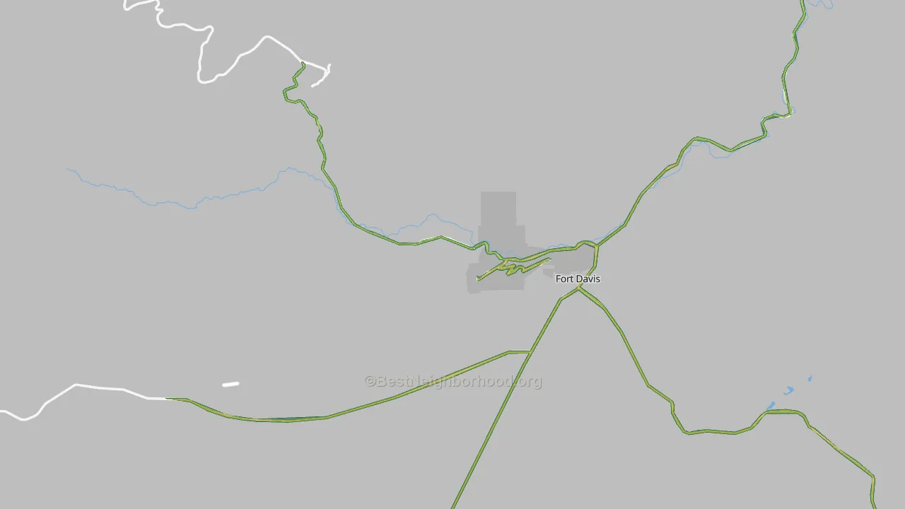 Fort Davis, TX Map of Noise Levels in Fort Davis