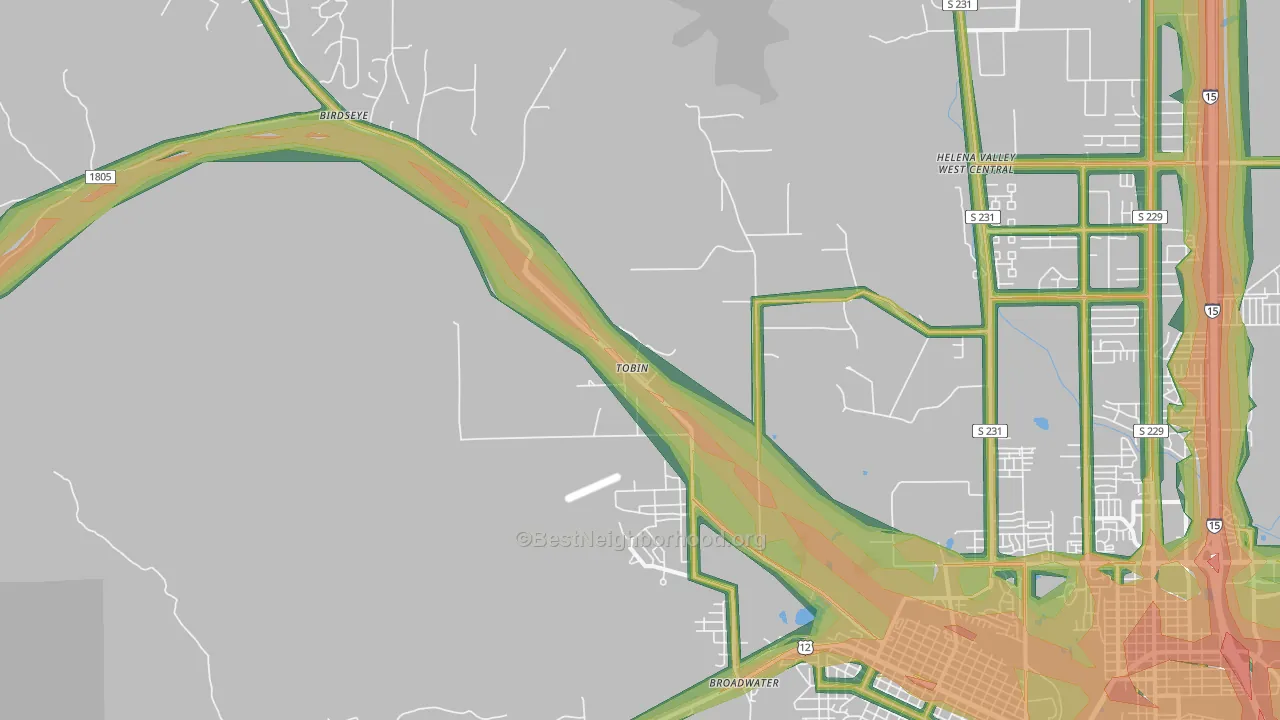 Fort Harrison, MT Map of Noise Levels in Fort Harrison