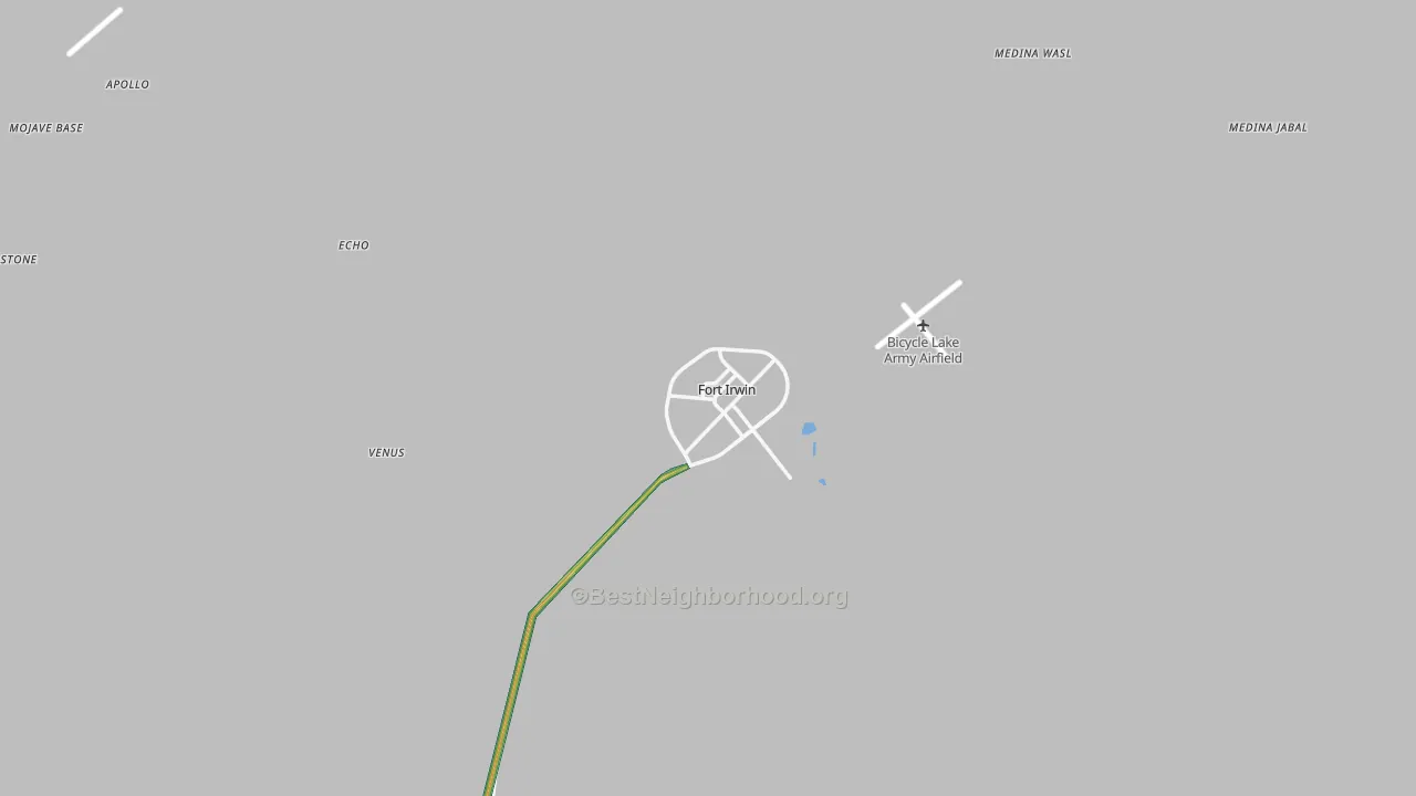 Fort Irwin, CA Map of Noise Levels in Fort Irwin