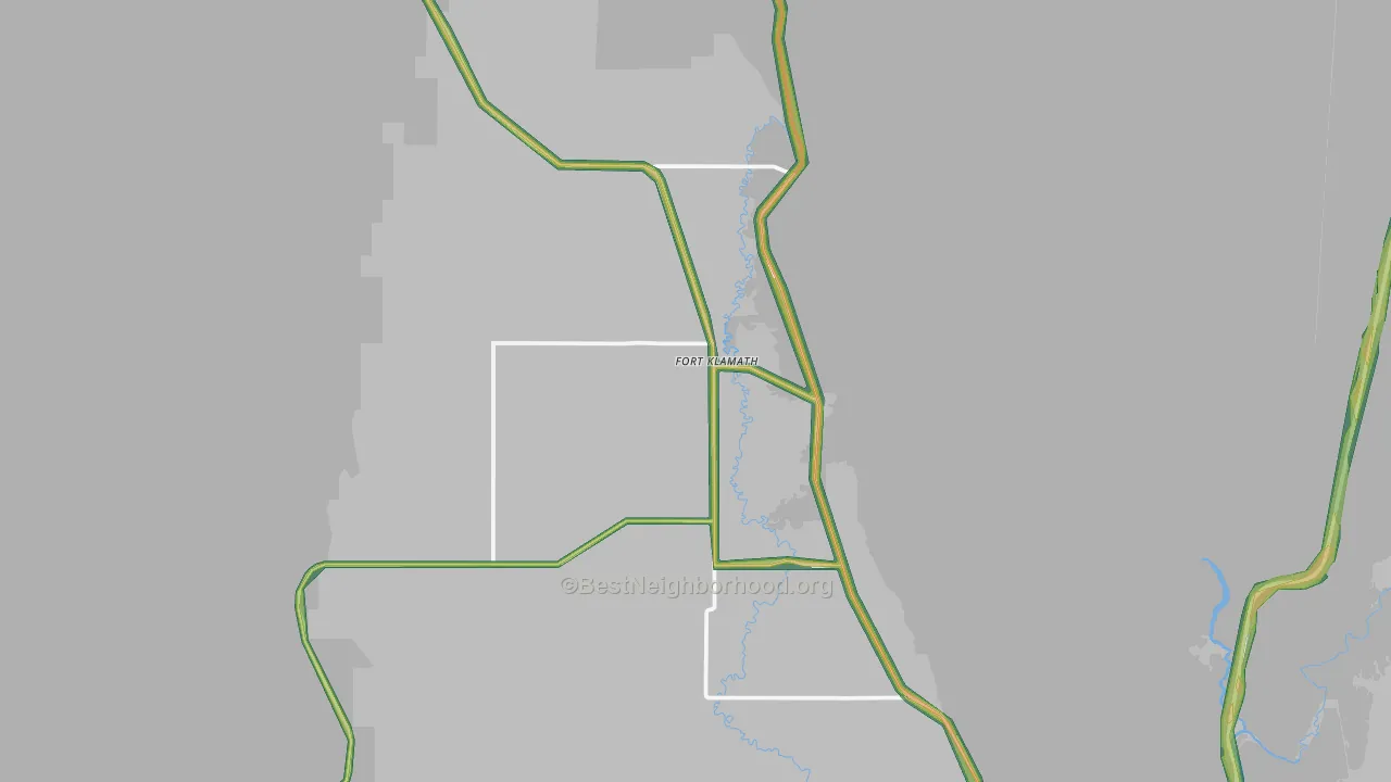 Fort Klamath, OR Map of Noise Levels in Fort Klamath
