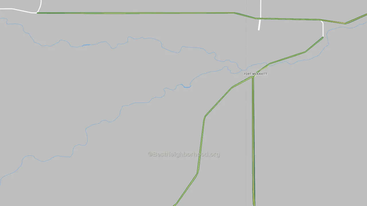 Fort Mc Kavett, TX Map of Noise Levels in Fort Mc Kavett