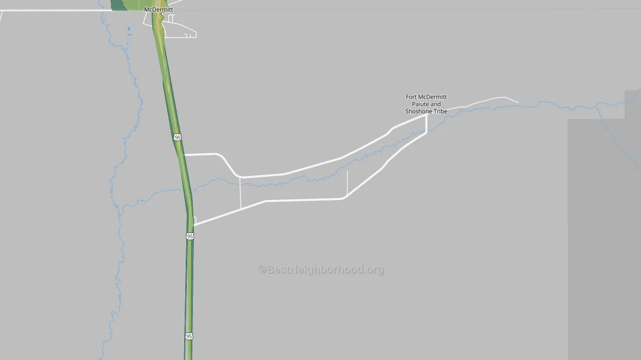 Fort McDermitt, NV Map of Noise Levels in Fort McDermitt
