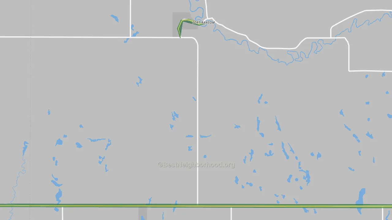 Fort Ransom, ND Map of Noise Levels in Fort Ransom