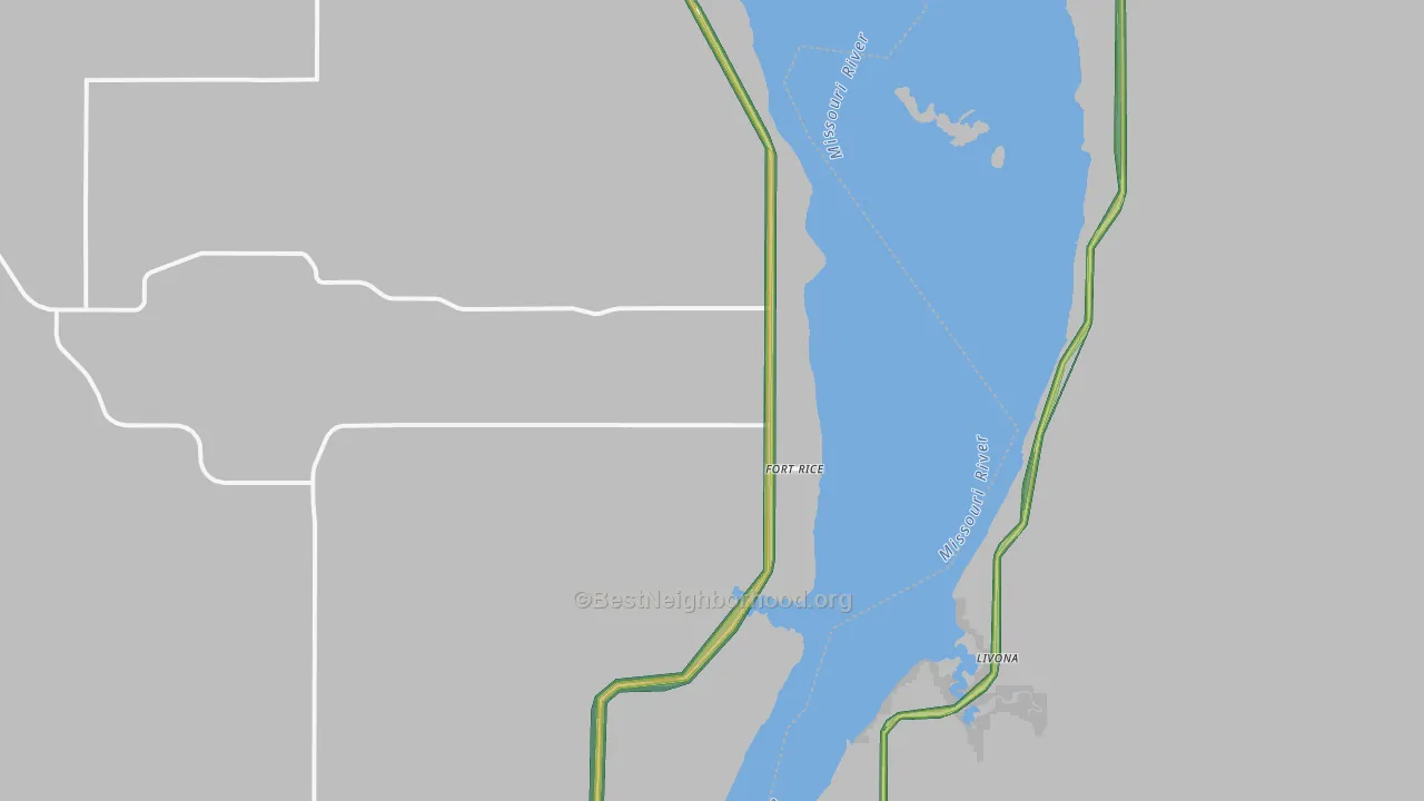 Fort Rice, ND Map of Noise Levels in Fort Rice